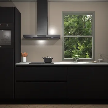 Zwarte greeploze keuken Riga 21434