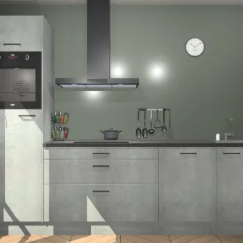 Beton parelgrijze keuken Riga 21484