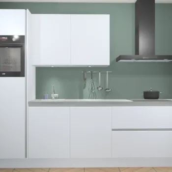 Sneeuwwitte greeploze keuken Warschau 21486