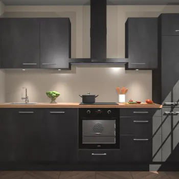 Beton zwarte keuken Dakar 21752