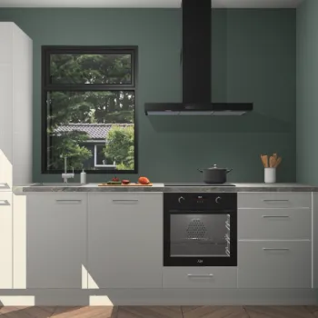 Zijdegrijze hoogglans keuken Madrid 21769