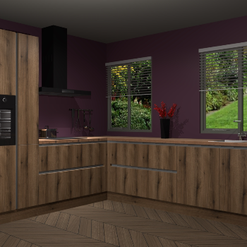 Gouden Eiken greeploze keuken Palermo 35915