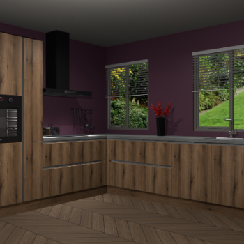 Gouden Eiken greeploze keuken Palermo 35925