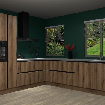 Gouden Eiken greeploze keuken Palermo 35928