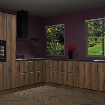 Gouden Eiken greeploze keuken Palermo 35931