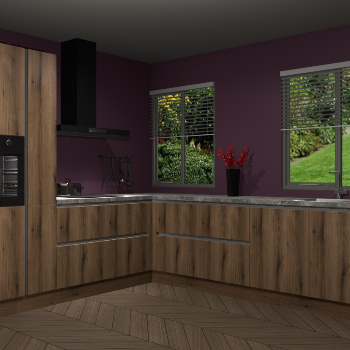 Gouden Eiken greeploze keuken Palermo 35937