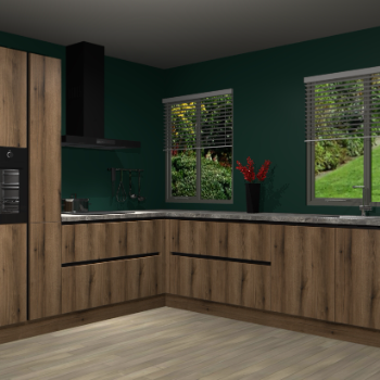 Gouden Eiken greeploze keuken Palermo 35940