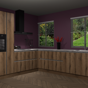 Gouden Eiken greeploze keuken Palermo 35943