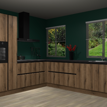 Gouden Eiken greeploze keuken Palermo 35952