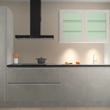 Beton opaal greeploze keuken Nassau 21537