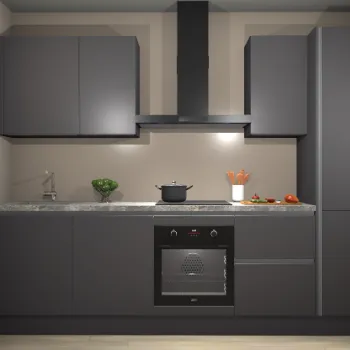 Onyxgrijze greeploze keuken Miami 21626