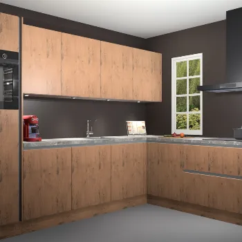 Astoria eiken greeploze keuken Paramaribo 11659