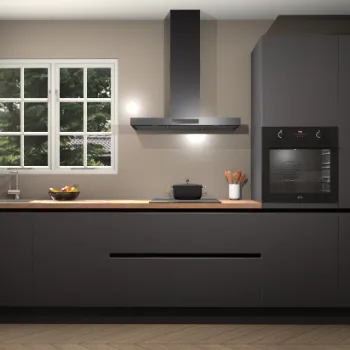 Onyxgrijze greeploze keuken Venetië 21596