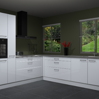 Sneeuwwitte hoogglans keuken Palermo 36031