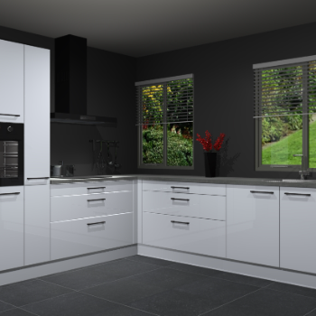 Sneeuwwitte hoogglans keuken Palermo 36034