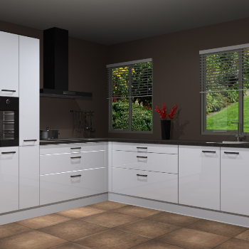 Sneeuwwitte hoogglans keuken Palermo 36041