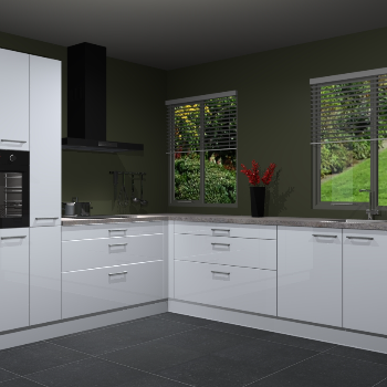 Sneeuwwitte hoogglans keuken Palermo 36049