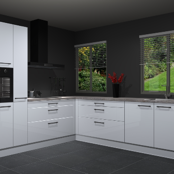 Sneeuwwitte hoogglans keuken Palermo 36052