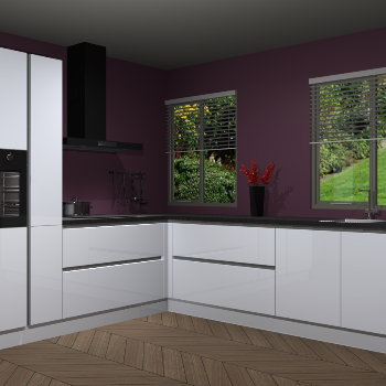 Sneeuwwitte hoogglans keuken Palermo 36057