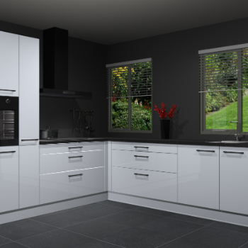 Sneeuwwitte hoogglans keuken Palermo 36058