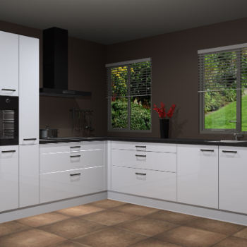 Sneeuwwitte hoogglans keuken Palermo 36059