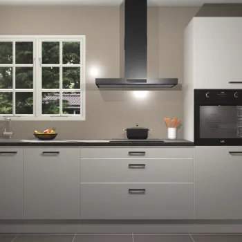 Zijdegrijze hoogglans keuken Venetië 21743