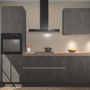 Beton antraciet greeploze keuken Munchen 21602