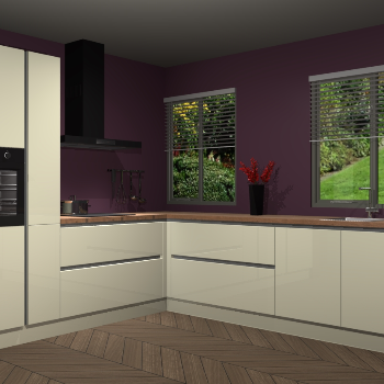 Magnolia hoogglans greeploze keuken Palermo 36096