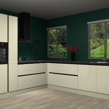 Magnolia hoogglans greeploze keuken Palermo 36113