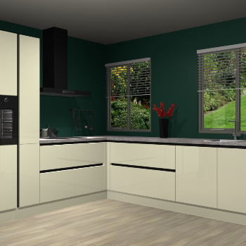 Magnolia hoogglans greeploze keuken Palermo 36125