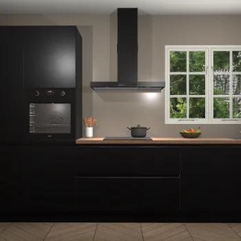 Zwarte greeploze keuken Wuhan 21613