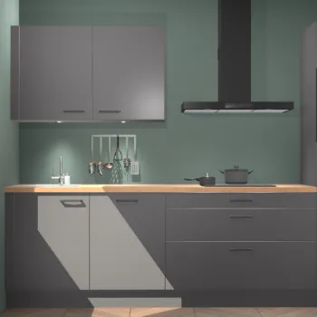 Onyxgrijze keuken Chicago 21864