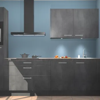 Beton zwarte keuken Sydney 21818