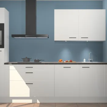 Zijdegrijze hoogglans keuken Sydney 21814