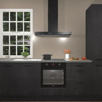 Beton zwarte keuken Zagreb 21666
