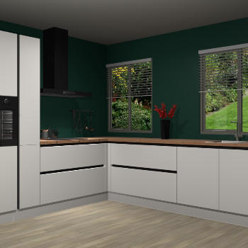 Zijdegrijze greeploze keuken Palermo 36212