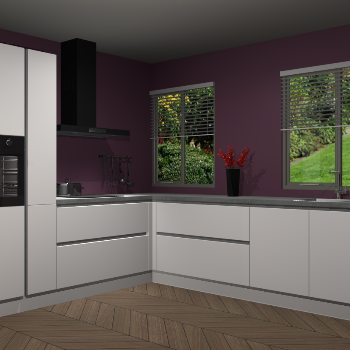 Zijdegrijze greeploze keuken Palermo 36216