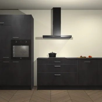 Beton zwarte keuken Dubai 21803