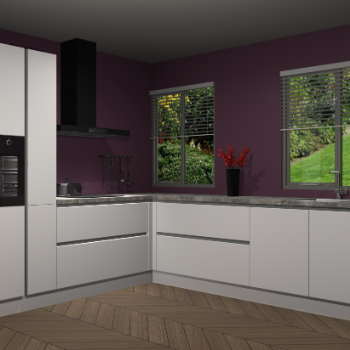 Zijdegrijze greeploze keuken Palermo 36229