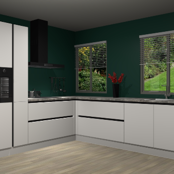 Zijdegrijze greeploze keuken Palermo 36232