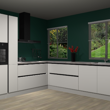 Zijdegrijze greeploze keuken Palermo 36238