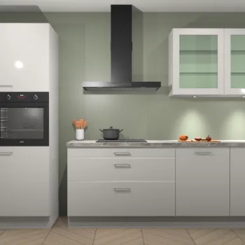 Zijdegrijze hoogglans keuken Tunis 21653