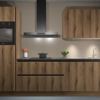Goud eiken greeploze-keuken Manilla 21640