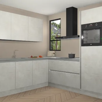 Beton opaal greeploze keuken Johannesburg 21829