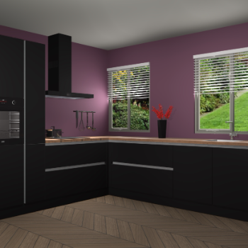 Zwarte greeploze keuken Palermo 36291