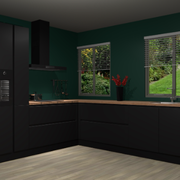 Zwarte greeploze keuken Palermo 36294