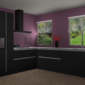 Zwarte greeploze keuken Palermo 36302