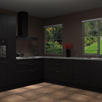 Zwarte keuken Palermo 36304