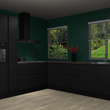 Zwarte greeploze keuken Palermo 36311