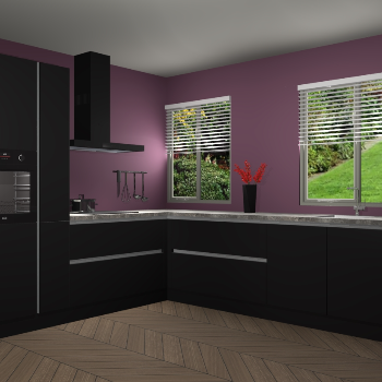 Zwarte greeploze keuken Palermo 36314